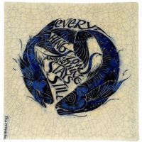 Iris Milward - Two Fishes Card - "Everything flows and nothing stays still"