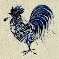Iris Milward - Cockerel Card "Everyone is the age of their heart"