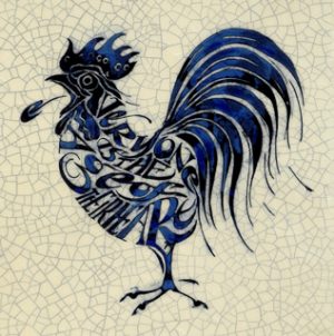 Iris Milward - Cockerel Card "Everyone is the age of their heart"
