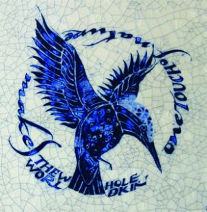 Iris Milward - Kingfisher Card "One touch of nature makes the whole world kin"