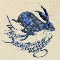 Iris Milward - Running Hare Card  "The path to your heart's desire is never overgrown"