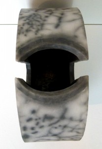 christina peters raku slotted vase