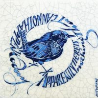 Iris Milward - Wren Card "Apparently there is nothing that cannot happen today"