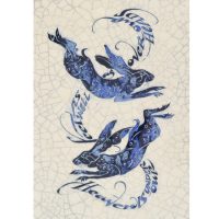 Iris Milward - Jumping Hares Card “Heaven is under our feet as well as over our heads.”