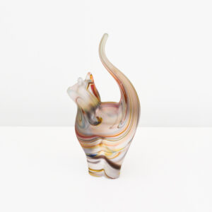 Richard Glass – Handmade Glass Cat, multicoloured, satined