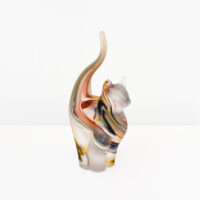 Richard Glass – Handmade Glass Cat, multicoloured, satined