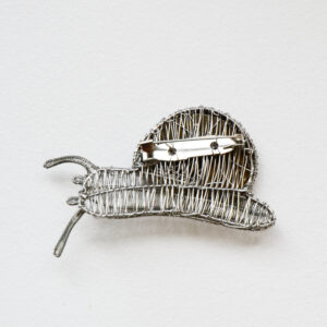 Kate Packer - Wire & Ammonite Snail Brooch