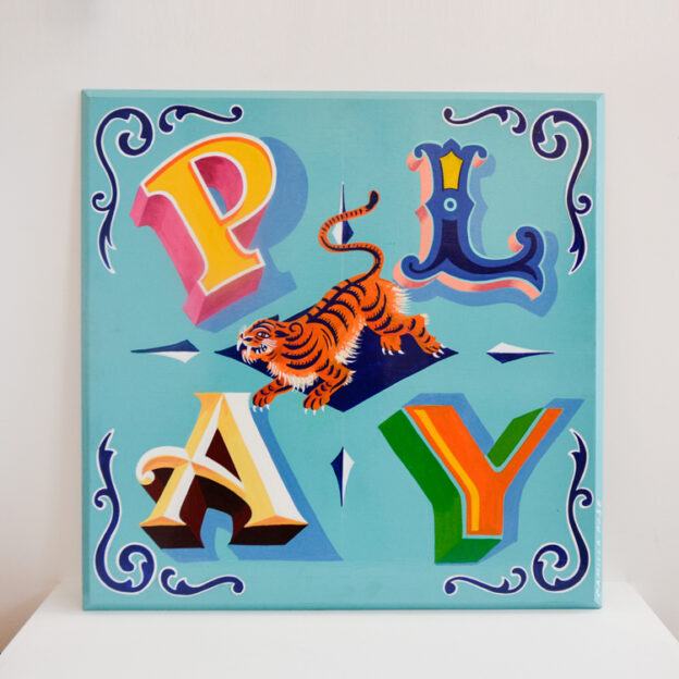 Camilla Rose- Hand Painted Circus Sign