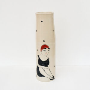Lucie Sivicka - Tall Swimmer Illustrated Vase