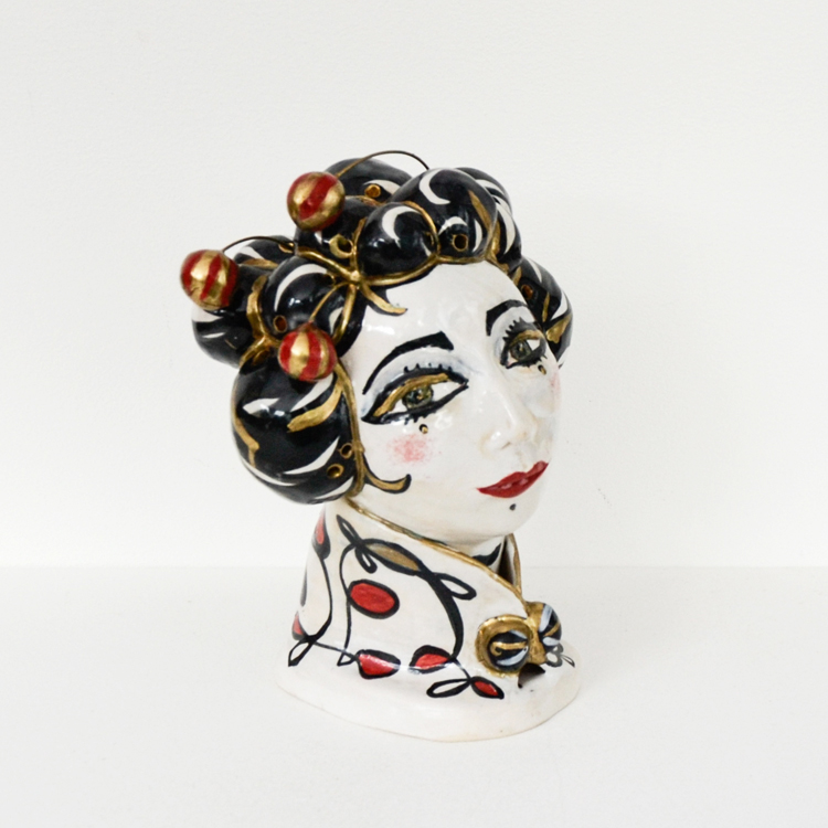India Lo, Large, Porcelain, Head, Bust, Sculpture