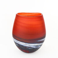 Richard Glass – Large Red Seaspray Vase