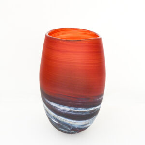 Richard Glass – Large Red Seaspray Vase