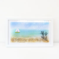 Susan Dare-Williams - Glass Sailing Boat Picture