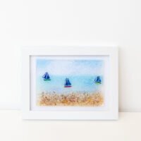 Susan Dare-Williams - Small Glass Sailing Boat Picture
