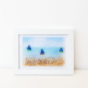 Susan Dare-Williams - Small Glass Sailing Boat Picture