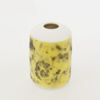 Tim Gee - Yellow with Black Crackle Porcelain Vase
