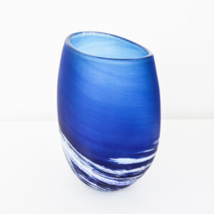 Richard Glass – Large Blue Seaspray Vase - Image 2