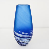 Richard Glass –Tall Blue Seaspray Vase