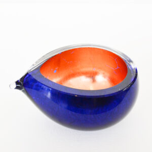 Emmy Palmer - Cobalt Glass and Copper Pip Bowl - Image 2