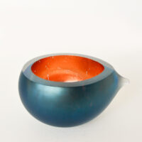 Emmy Palmer - Aqua Glass and Copper Pip Bowl