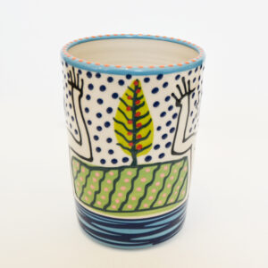 Lincoln Kirby-Bell - Person Pattern Utensil Holder Vase