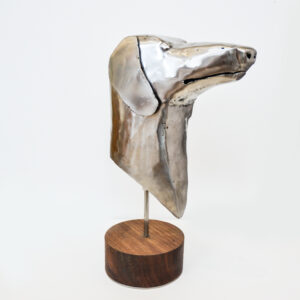 Mike Tucker - Stainless Steel Dog Sculpture - Image 2