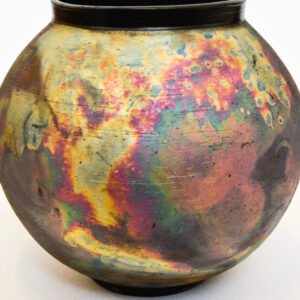 Abi Higgins- Smoke Fired Copper Raku Moon Jar