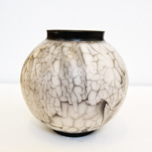 Abi Higgins- Smoke Fired Raku Moon Jar