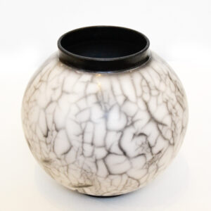 Abi Higgins- Smoke Fired Raku Moon Jar