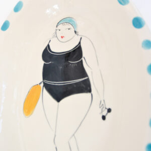 Lucie Sivicka -  Wild Swimming Illustrated Oval Dish - Image 3