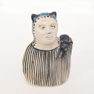 Lucie Sivicka - Person with Cat Sculpture