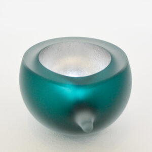 Emmy Palmer - Lagoon Glass and Silver Pip Bowl - Image 2