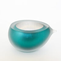 Emmy Palmer - Lagoon Glass and Silver Pip Bowl