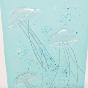 Susan Dare-Williams - Glass Jellyfish Picture on a Wooden stand - Image 3