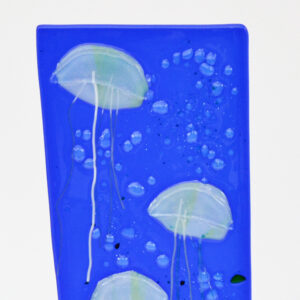 Susan Dare-Williams - Glass Jellyfish Picture on Wooden stand - Image 2