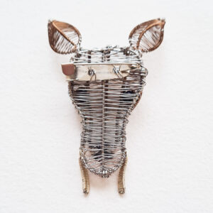 Kate Packer - Wire Water Deer Brooch