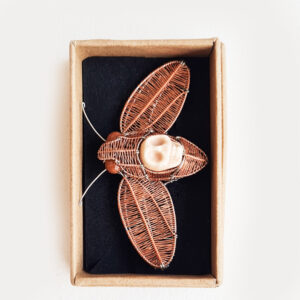 Kate Packer - Wire Moth skull Brooch - Image 3