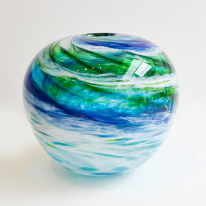 Richard Glass – Blue/Green Pebble Vase - Image 3