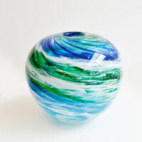 Richard Glass – Blue/Green Pebble Vase