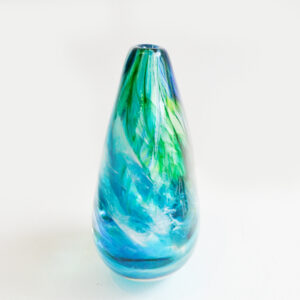 Richard Glass – Blue/Green Mini Pebble Vase