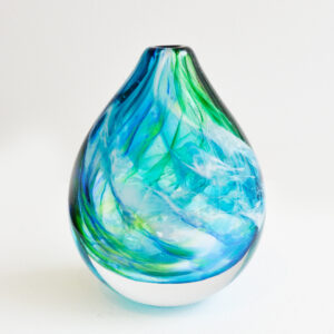 Richard Glass – Blue/Green Mini Pebble Vase - Image 3