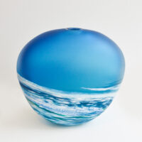 Richard Glass – Large Blue Seaspray Vase