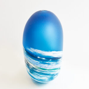 Richard Glass – Large Blue Seaspray Vase