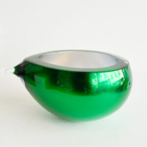 Emmy Palmer - Green Glass and Silver Pip Bowl