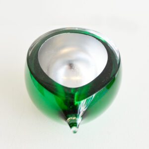 Emmy Palmer - Green Glass and Silver Pip Bowl