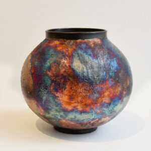 Abi Higgins - Smoke Fired Copper Raku Moon Jar