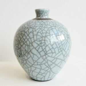 Dan Chapple - Light Turquoise Crackle Vase